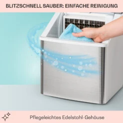 Clearcube Eiswürfelmaschine Klareis 13kg/24h Edelstahl Schwarz -Warmekuche Pro Geschaft 10033350 de 0005 usp