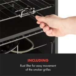 Flintstone Steel Räucherofen 1600 W Integriertes Thermometer Edelstahl -Warmekuche Pro Geschaft 10033372 yy 0006 logo Klarstein Flintstone Steel Raeucherofen Edelstahl