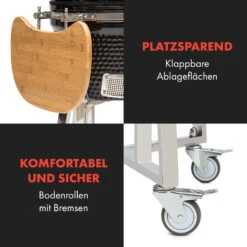 Queensize Kamado Grill Thermometer Abnehmbare Seitenteile Schwarz -Warmekuche Pro Geschaft 10033377 de 0007 logo