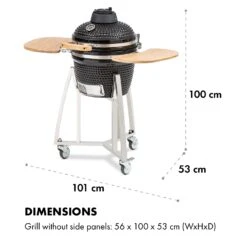 Queensize Kamado Grill Thermometer Abnehmbare Seitenteile Schwarz -Warmekuche Pro Geschaft 10033377 de 0010 logo