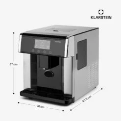 Eiszeit Eiswürfelmaschine Edelstahl 3 Eiswürfelgrößen Silber -Warmekuche Pro Geschaft 10033478 yy 0011 dimensions