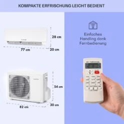 Windwaker Split-Klimaanlage 12.000 BTU/3,6 KW Luftdurchsatz 600m³/h -Warmekuche Pro Geschaft 10033483 de 0006 usp