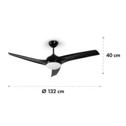 Klarstein Figo Deckenventilator 2-in-1 Mit Deckenleuchte Ø 132 Cm -Warmekuche Pro Geschaft 10033505 yy 0007 logo Klarstein Figo Deckenventilator 52 schwarz