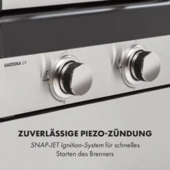 Gazooka 2.0T Gas BBQ Grill 2x3kW Brenner Edelstahl -Warmekuche Pro Geschaft 10033532 de 0008 logo