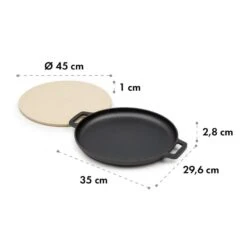 Tomahawk 3.1 S Brat & Back-Set Pfanne Pizzastein Ø29 Cm -Warmekuche Pro Geschaft 10033568 yy 0006 logo Klarstein Tomahawk Brat and Back Set