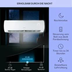 Windwaker Eco Split-Klimaanlage 12.000 BTU/3,5 KW Luftdurchsatz 680 M³/h Max. A++ -Warmekuche Pro Geschaft 10033601 de 0004 usp