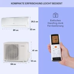 Windwaker Eco Split-Klimaanlage 12.000 BTU/3,5 KW Luftdurchsatz 680 M³/h Max. A++ -Warmekuche Pro Geschaft 10033601 de 0006 usp