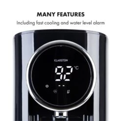 Hot Spring Plus Heißwasserspender 5l Edelstahl-Wassertank 45-95 °C -Warmekuche Pro Geschaft 10033753 yy 0007 logo Klarstein Hot Spring Heisswasserspender schwarz