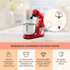 Bella Pico 2G Küchenmaschine 1300W 1,7PS 6 Stufen 5 Liter -Warmekuche Pro Geschaft 10033801 de 0003 usp
