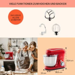 Bella Pico 2G Küchenmaschine 1300W 1,7PS 6 Stufen 5 Liter -Warmekuche Pro Geschaft 10033801 de 0005 usp