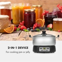 Jam Session Marmeladen- Und Geleekocher 1000W 2 Automatikprogramme -Warmekuche Pro Geschaft 10034109 yy 0003 logo Klarstein Jam Session Marmeladen und Geleekocher