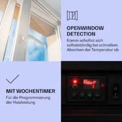 Lienz Elektrischer Kamin 1800W Steindekor Polystone Fernbedienung -Warmekuche Pro Geschaft 10034122 de 0004 logo