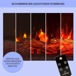 Lienz Elektrischer Kamin 1800W Steindekor Polystone Fernbedienung -Warmekuche Pro Geschaft 10034122 de 0008 usp