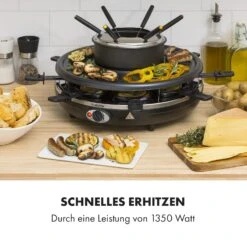 Fonduelette Raclette Und Fondue 1350W 1 Liter 38 Cm Ø Für 8 Personen 11 Fonduelette Raclette Und Fondue 1350W 1 Liter 38 Cm Ø Für 8 Personen -Warmekuche Pro Geschaft 10034138 de 0005 logo