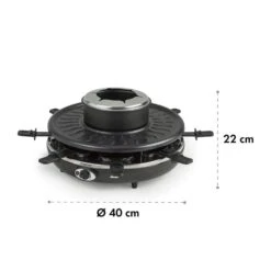 Fonduelette Raclette Und Fondue 1350W 1 Liter 38 Cm Ø Für 8 Personen 13 Fonduelette Raclette Und Fondue 1350W 1 Liter 38 Cm Ø Für 8 Personen -Warmekuche Pro Geschaft 10034138 yy 0007 logo Klarstein Fonduelette Raclette und Fondue 1350W