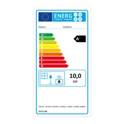 Energiewende Pelletofen 5/10 KW 5 Stufen Timer 18kg 250m³ Fernbedienung Schwarz -Warmekuche Pro Geschaft 10034153 energy label