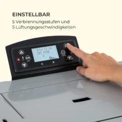 Energiewende Pelletofen 5/10 KW 5 Stufen Timer 18kg 250m³ Fernbedienung Grau -Warmekuche Pro Geschaft 10034181 de 0007 logo