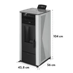 Energiewende Pelletofen 5/10 KW 5 Stufen Timer 18kg 250m³ Fernbedienung Grau -Warmekuche Pro Geschaft 10034181 yy 0009 logo