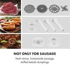 Kraftprotz Elektrischer Fleischwolf 700 W Kupfermotor Edelstahl -Warmekuche Pro Geschaft 10034215 yy 0003 logo Klarstein Kraftprotz elektrischer Fleischwolf weiss