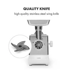 Kraftprotz Elektrischer Fleischwolf 700 W Kupfermotor Edelstahl -Warmekuche Pro Geschaft 10034215 yy 0004 logo Klarstein Kraftprotz elektrischer Fleischwolf weiss