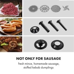 Mett Max Elektrischer Fleischwolf 600W Kupfermotor Aluminium 11 Mett Max Elektrischer Fleischwolf 600W Kupfermotor Aluminium -Warmekuche Pro Geschaft 10034244 yy 0004 logo Klarstein Mett Max elektrischer Fleischwolf grau