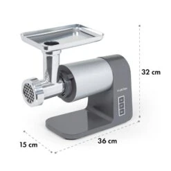 Mett Max Elektrischer Fleischwolf 600W Kupfermotor Aluminium 15 Mett Max Elektrischer Fleischwolf 600W Kupfermotor Aluminium -Warmekuche Pro Geschaft 10034244 yy 0008 logo Klarstein Mett Max elektrischer Fleischwolf grau