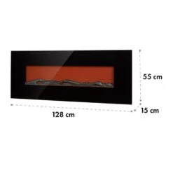 Lausanne Long Elektrischer Kamin 1600W 2 Heizstufen 128 Cm 13 Lausanne Long Elektrischer Kamin 1600W 2 Heizstufen 128 Cm -Warmekuche Pro Geschaft 10034251 yy 0007 logo Klarstein Lausanne Long Elektrischer Kamin schwarz