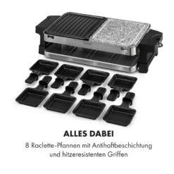 Sirloin Raclette 1500W Aluminium / Stein 8 Personen Kontroll-LED -Warmekuche Pro Geschaft 10034275 de 0006 logo