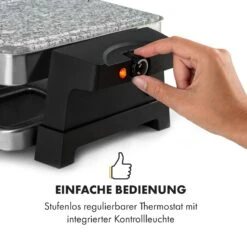 Sirloin Raclette 1500W Aluminium / Stein 8 Personen Kontroll-LED -Warmekuche Pro Geschaft 10034275 de 0007 logo