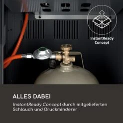 Flagranti Gasheizstrahler 8kW Gasflasche Bis 11kg Edelstahl Schwarz -Warmekuche Pro Geschaft 10034280 de 0007 logo