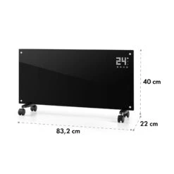 Bornholm Smart Konvektions-Heizgerät | 2000 W | SmartHeat Design: WiFi-Verbindung | LED-Display | 24-h-Timer | 2 Heizstufen: 1000 / 2000 W | IP24: Spritzwassergeschützt | Fernbedienung | Standgerät -Warmekuche Pro Geschaft 10034391 yy 0009 logo