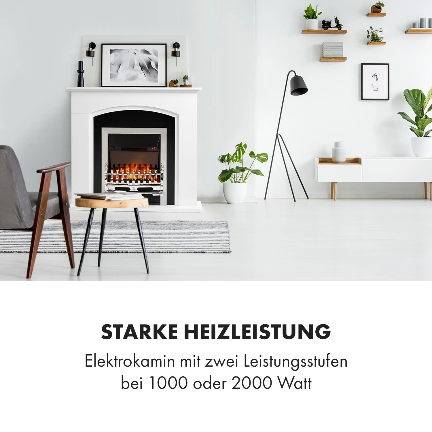 Verbier Elektrischer Kamin Elektrokamin 1000 / 2000 W LED-InstaFire Thermostat Timer Überhitzungsschutz 2 Verbier Elektrischer Kamin Elektrokamin 1000 / 2000 W LED-InstaFire Thermostat Timer Überhitzungsschutz – Bild 2