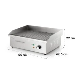 Grillmeile 3000R Elektrogrill 3000W Platte 54,5x35cm Geriffelt 17 Grillmeile 3000R Elektrogrill 3000W Platte 54,5x35cm Geriffelt -Warmekuche Pro Geschaft 10034449 yy 0009 logo Klarstein Grillmeile 3000R Pro Grill geriffelt