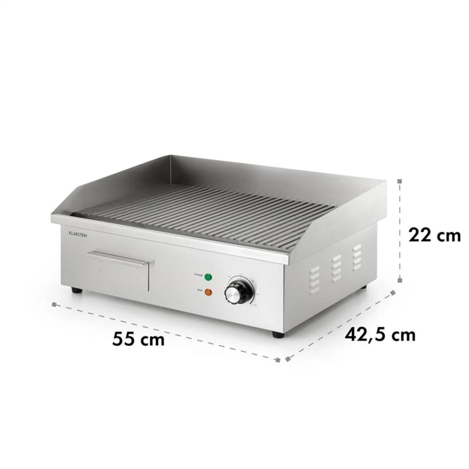 Grillmeile 3000R Elektrogrill 3000W Platte 54,5x35cm Geriffelt 9 Grillmeile 3000R Elektrogrill 3000W Platte 54,5x35cm Geriffelt – Bild 9