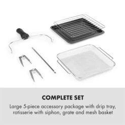 AeroVital Easy Touch Heißluftfritteuse 1700W 14l Timer 16 Programme Metallic / Schwarz -Warmekuche Pro Geschaft 10034451 yy 0007 logo Klarstein AeroVital easy touch Heissluftfritteuse