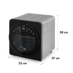 AeroVital Easy Touch Heißluftfritteuse 1700W 14l Timer 16 Programme Metallic / Schwarz -Warmekuche Pro Geschaft 10034451 yy 0008 logo Klarstein AeroVital easy touch Heissluftfritteuse