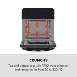 AeroVital Easy Touch Heißluftfritteuse 1700W 14l Timer 16 Programme Schwarz -Warmekuche Pro Geschaft 10034452 yy 0003 logo Klarstein AeroVital easy touch Fritteuse schwarz