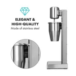 Kraftpaket Milchshake-Mixer Proteinshake 80W Edelstahl Silber -Warmekuche Pro Geschaft 10034456 yy 0007 logo Klarstein Kraftpaket Pro Milchshake Mixer 80W