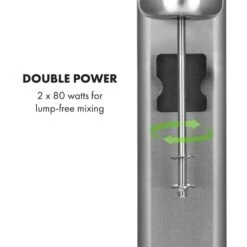 Kraftpaket II Doppel-Milchshake-Mixer Proteinshake 160W Edelstahl -Warmekuche Pro Geschaft 10034457 yy 0003 logo Klarstein Kraftpaket II Pro Milchshake Mixer 160W