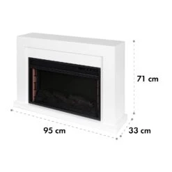 Blanca Elektrischer Kamin 1000/2000W LED 10-30 °C Wochentimer -Warmekuche Pro Geschaft 10034487 yy 0009 dimensions