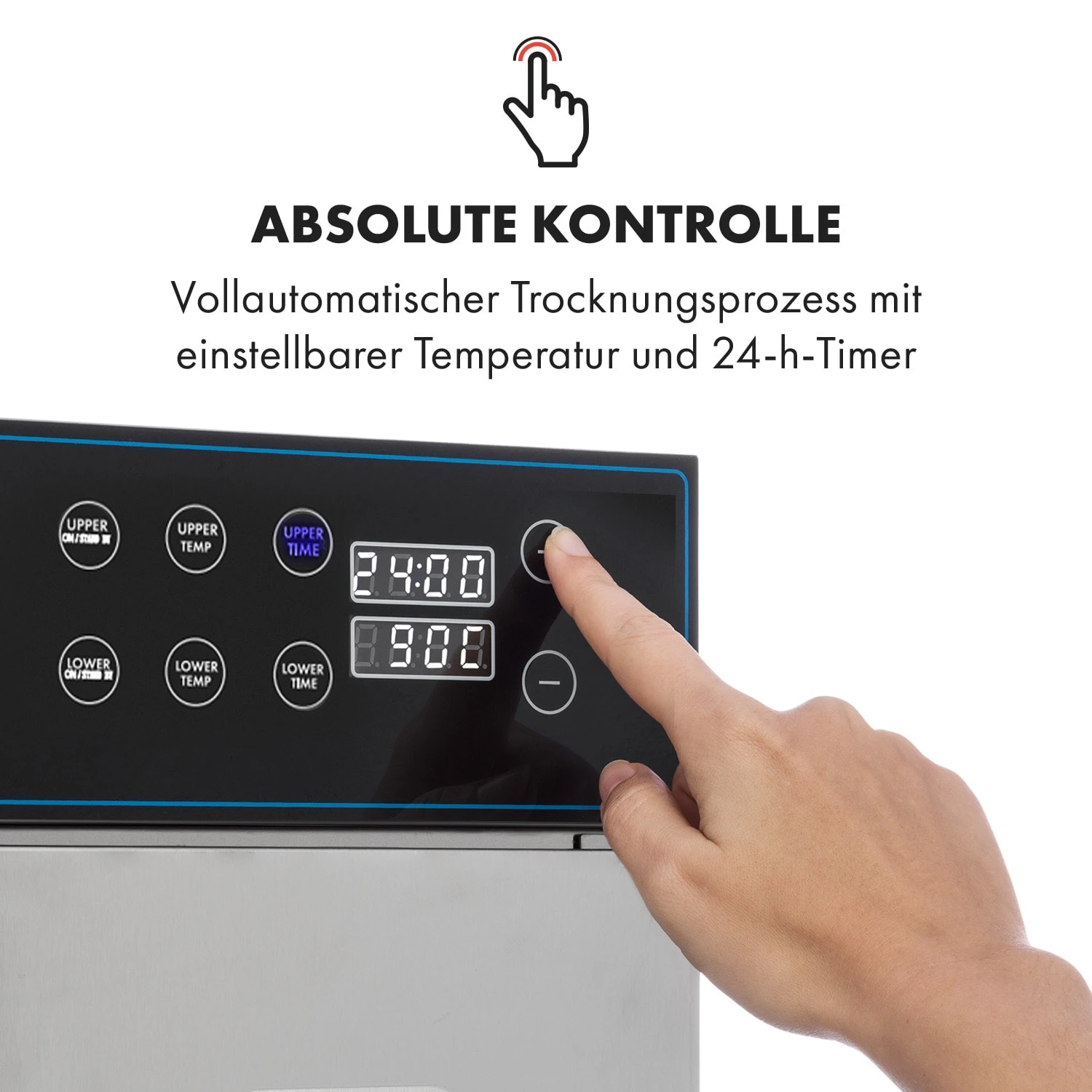 Master Jerky 300 Dörrautomat 2000W 40-90 °C 24h-Timer Edelstahl Silber 3 Master Jerky 300 Dörrautomat 2000W 40-90 °C 24h-Timer Edelstahl Silber – Bild 3