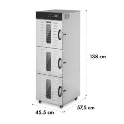 Master Jerky 550 Dörrautomat 2400W 40-90 °C 24h-Timer Edelstahl Silber -Warmekuche Pro Geschaft 10034546 yy 0008 dimensions
