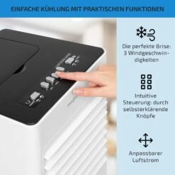 Freshboxx 3-in-1 Luftkühler 65 W 360 M³/h 6 Liter 2 Kühlakkus Mobil -Warmekuche Pro Geschaft 10034629 de 0004 usp
