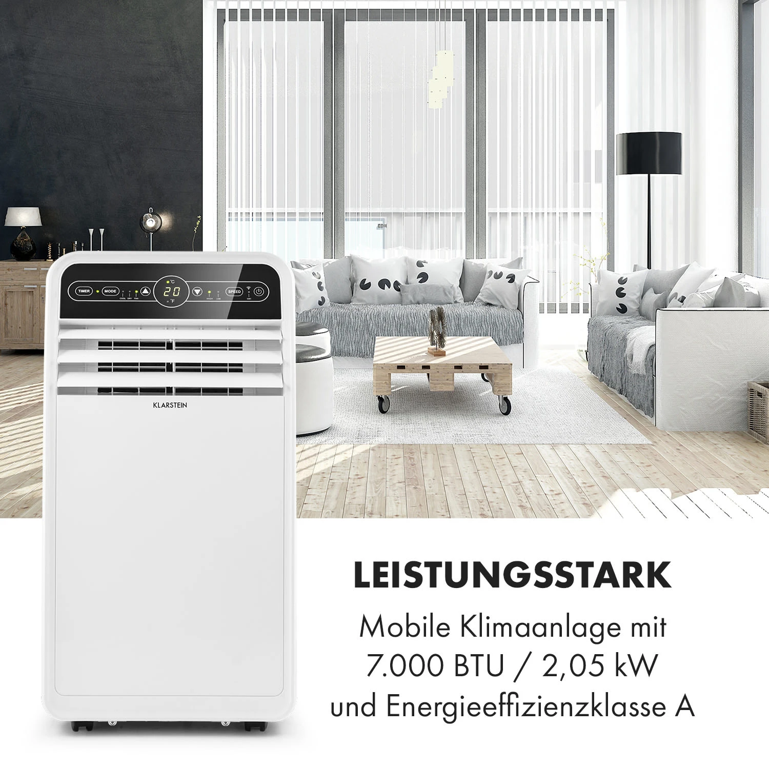 Metrobreeze New York 7k Mobile Klimaanlage 2,05kW 7000BTU EEC A Fernbedienung 2 Metrobreeze New York 7k Mobile Klimaanlage 2,05kW 7000BTU EEC A Fernbedienung – Bild 2