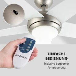 Bolero 2-in-1-Deckenventilator 134cm Leuchte 55W Fernbedienung Weiß -Warmekuche Pro Geschaft 10034683 de 0003 logo