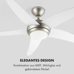 Bolero 2-in-1-Deckenventilator 134cm Leuchte 55W Fernbedienung Weiß -Warmekuche Pro Geschaft 10034683 de 0006 logo