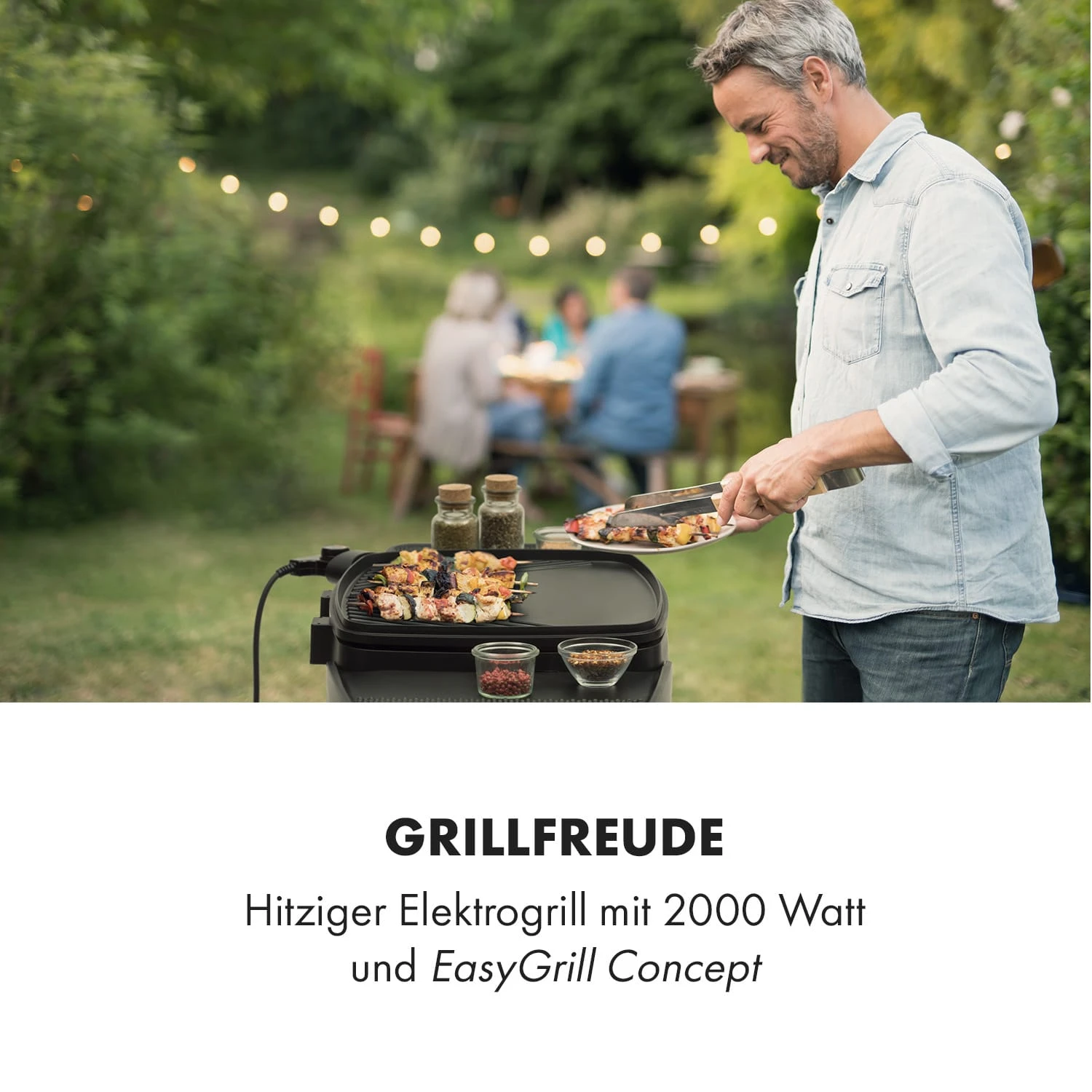 Gatsby Elektrogrill 2000W Antihaft-Grillfläche Seitentische 2 Gatsby Elektrogrill 2000W Antihaft-Grillfläche Seitentische – Bild 2