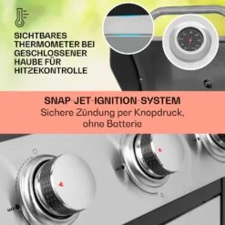 Tomahawk Gasgrill 3 X 3,6 KW Brenner 60 X 43,5 Cm Grill Edelstahl -Warmekuche Pro Geschaft 10034711 de 0004 usp