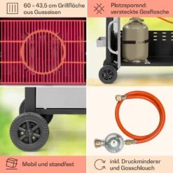 Tomahawk Gasgrill 3 X 3,6 KW Brenner 60 X 43,5 Cm Grill Edelstahl -Warmekuche Pro Geschaft 10034711 de 0005 usp