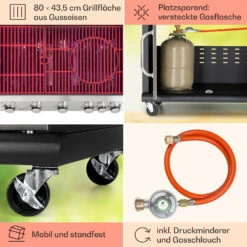Tomahawk Gasgrill 5x3,6 KW + 2,7 KW Brenner 80x43,5 Cm Grill Edelstahl -Warmekuche Pro Geschaft 10034712 de 0005 usp